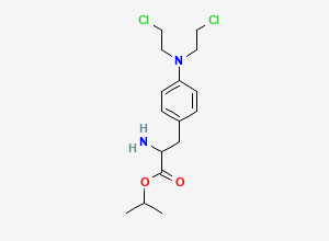 Two-dimensional chemical structure of propan-2-yl 2-amino-3-[4-[bis(2-chloroethyl)amino]phenyl]propanoate