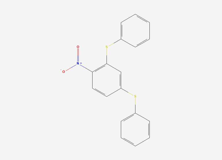 Two-dimensional chemical structure of 1-nitro-2,4-bis(phenylsulfanyl)benzene