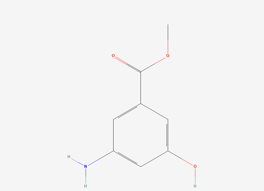 Two-dimensional chemical structure of Methyl 3-amino-5-hydroxybenzoate