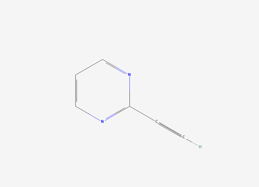 Two-dimensional chemical structure of 2-Ethynylpyrimidine