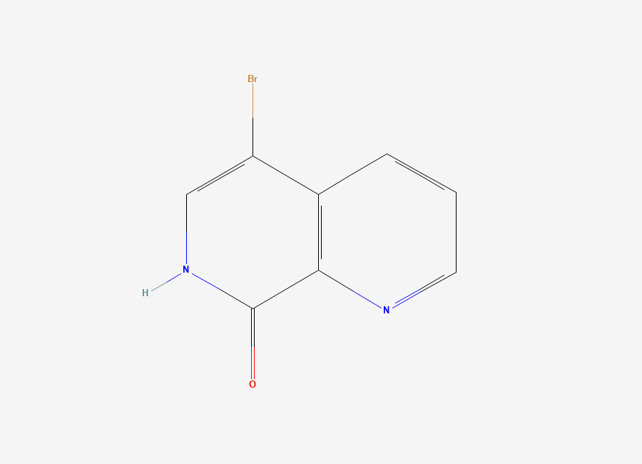 Two-dimensional chemical structure of 5-Bromo-1,7-naphthyridin-8(7H)-one