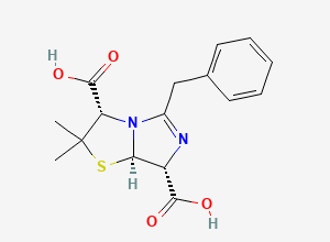 Two-dimensional chemical structure of Benzylpenicillin Potassium EP impurity D / Penillic Acid of Benzylpenicillin, CAS 13093-87-3