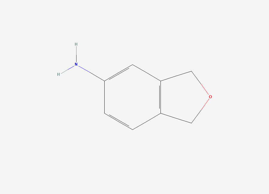 Two-dimensional chemical structure of 1,3-Dihydro-2-benzofuran-5-amine