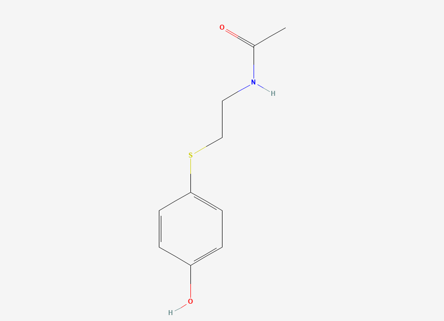 Two-dimensional chemical structure of N-acetyl-4-S-cysteaminylphenol