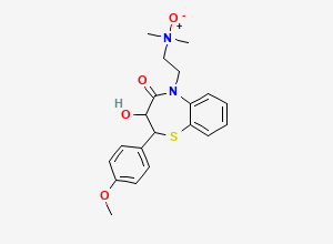 Two-dimensional chemical structure of Diltiazem N-Oxide O-Desacetyl Impurity / Deacetyl Diltiazem N-Oxide, CAS 122619-90-3