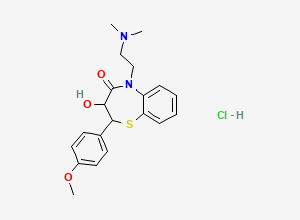 Two-dimensional chemical structure of Desacetyl Diltiazem HCl, CAS 75472-91-2