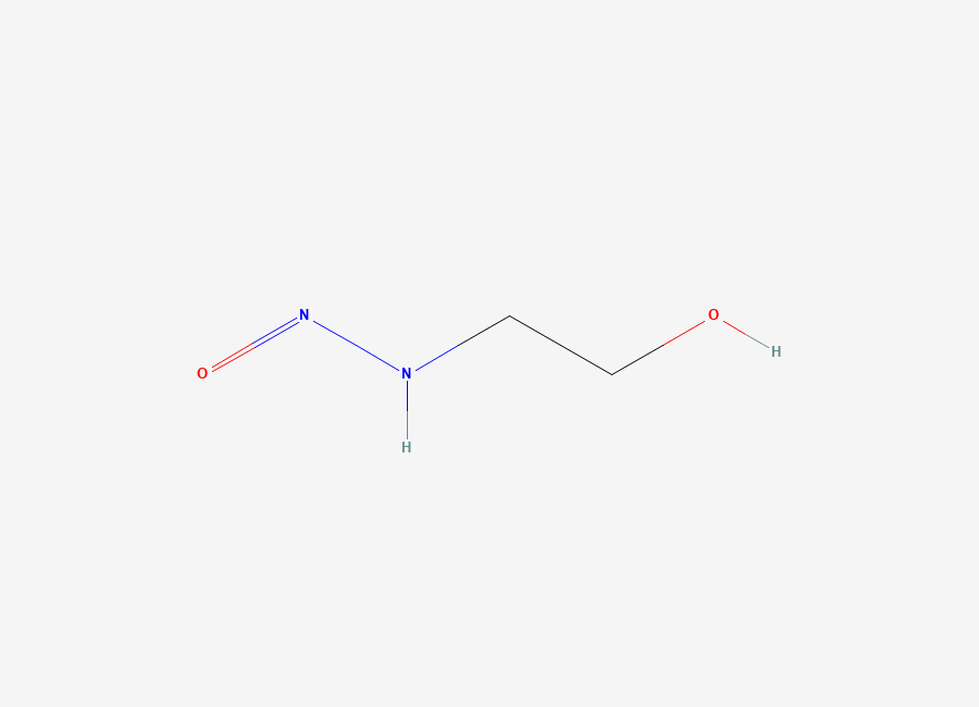 Two-dimensional chemical structure of N-Nitrosoethanolamine, CAS 98033-27-3