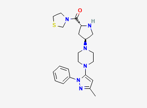 Two-dimensional chemical structure of Teneligliptin (2R,4S)-Isomer