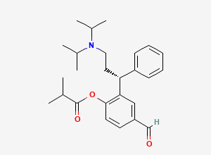 Two-dimensional chemical structure of Fesoterodine Isobutyrate Benzaldehyde Impurity/ Fesoterodine Impurity F, CAS 1435768-96-9