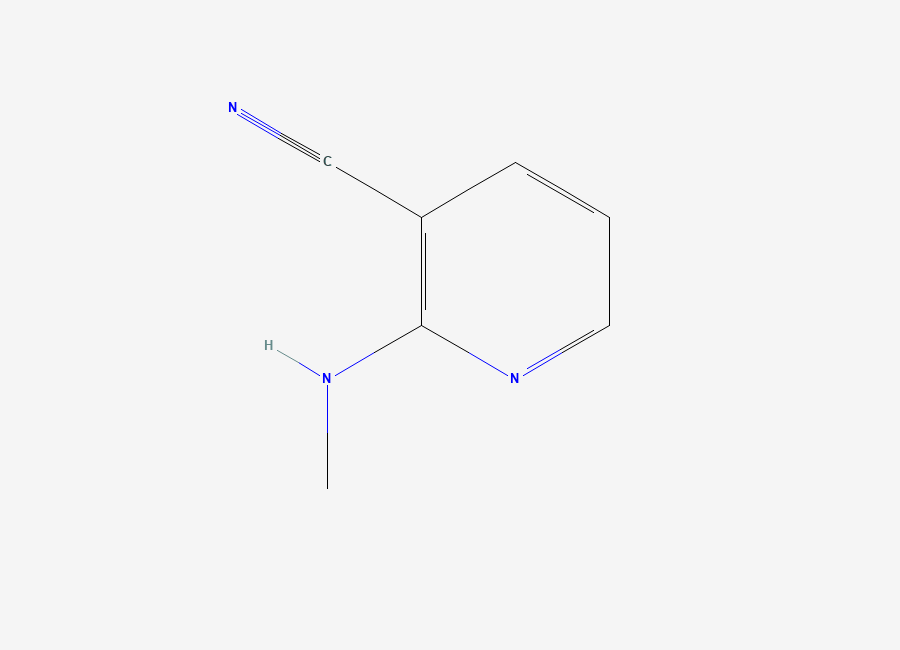Two-dimensional chemical structure of 2-(Methylamino)pyridine-3-carbonitrile