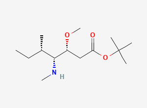 Two-dimensional chemical structure of tert-butyl (3R,4R,5S)-3-methoxy-5-methyl-4-(methylamino)heptanoate