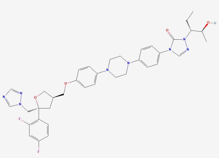 Two-dimensional chemical structure of (3R,5S)Posaconazole