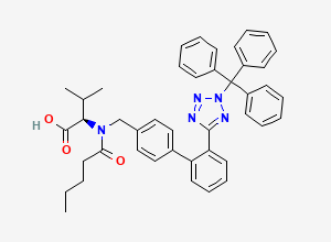 Two-dimensional chemical structure of N2-Trityl ent-Valsartan