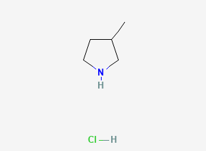 Two-dimensional chemical structure of 3-Methylpyrrolidine hydrochloride