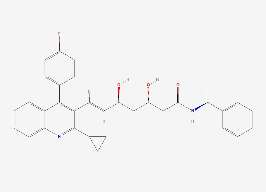 Two-dimensional chemical structure of Pitavastatin Impurity 33