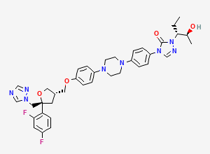 Two-dimensional chemical structure of (3S,5R)-Posaconazole