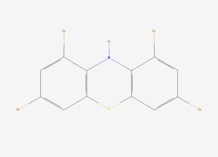 Two-dimensional chemical structure of 1,3,7,9-Tetrabromo-10H-phenothiazine