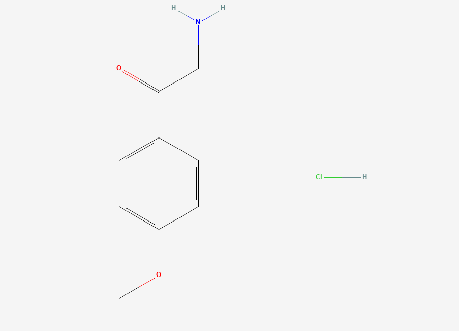 Two-dimensional chemical structure of 2-Amino-4'-methoxyacetophenone hydrochloride