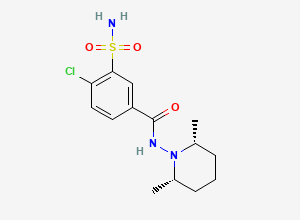 Two-dimensional chemical structure of Clopamide, CAS 636-54-4