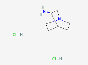 Two-dimensional chemical structure of (3S)-1-azabicyclo[2.2.2]octan-3-amine dihydrochloride
