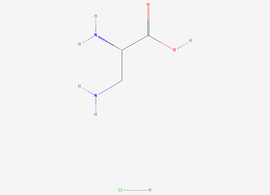 Two-dimensional chemical structure of (S)-(+)-2,3-Diaminopropionic Acid Hydrochloride