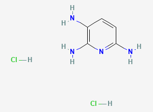 Two-dimensional chemical structure of 2,3,6-Triaminopyridine (2HCl), CAS 20284-90-6
