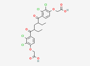 Two-dimensional chemical structure of Ethacrynic dimer acid, CAS 71545-13-6