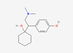 Two-dimensional chemical structure of Venlafaxine O-Desmethyl Impurity / Venlafaxine O-Desmethyl Metabolite / O-Desmethyl Venlafaxine / Desvenlafaxine, CAS 93413-62-8