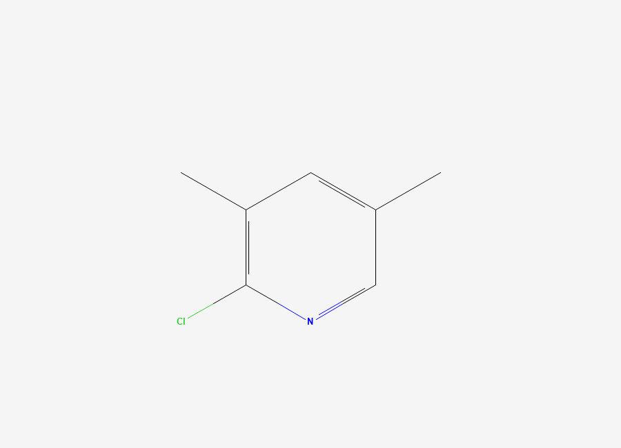 Two-dimensional chemical structure of 2-Chloro-3,5-dimethylpyridine