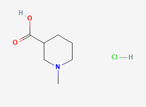 Two-dimensional chemical structure of 1-Methylpiperidine-3-carboxylic acid hydrochloride