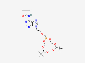 Two-dimensional chemical structure of Adefovir Dipivoxil Impurity 1, CAS 1215101-40-8