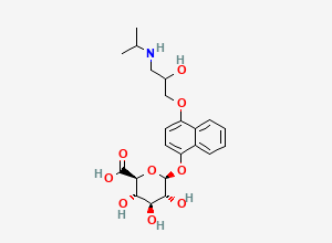 Two-dimensional chemical structure of 4-Hydroxy Propranolol Glucuronide (Mixture of Diastereomers), CAS 94731-13-2