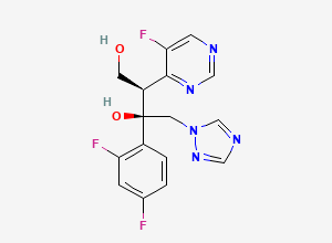 Two-dimensional chemical structure of (2r,3r)-3-(2,4-Difluorophenyl)-2-(5-fluoropyrimidin-4-yl)-4-(1h-1,2,4-triazol-1-yl)butane-1,3-diol