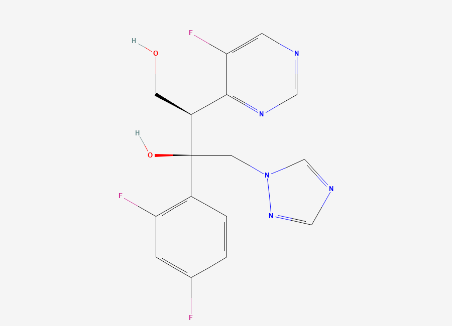 Two-dimensional chemical structure of (2r,3r)-3-(2,4-Difluorophenyl)-2-(5-fluoropyrimidin-4-yl)-4-(1h-1,2,4-triazol-1-yl)butane-1,3-diol