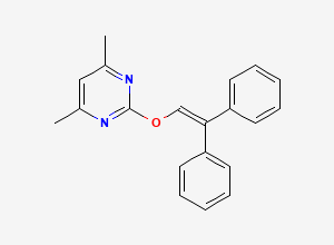 Two-dimensional chemical structure of Ambrisentan Vinyloxy Impurity, CAS 1639429-81-4