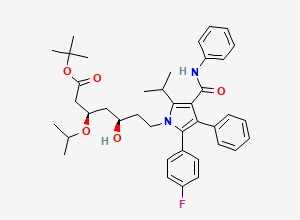 Two-dimensional chemical structure of Atorvastatin 3-Isopropyl Ether tert-Butyl Ester, CAS 1797009-04-1