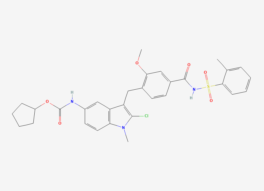 Two-dimensional chemical structure of 2-Chloro Zafirlukast