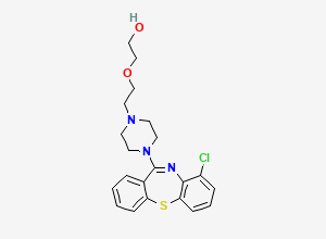 Two-dimensional chemical structure of Quetiapine EP Impurity L / 9-Chloro Quetiapine, CAS 1371638-11-7
