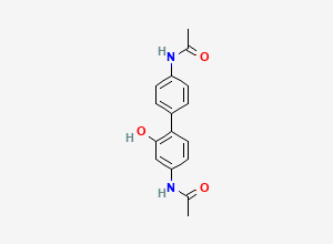 Two-dimensional chemical structure of Diacetamide, N,N’-(2-hydroxy-[1,1’-biphenyl]-4,4’-diyl), CAS 2819093-06-4