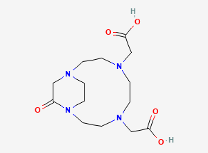 Two-dimensional chemical structure of 11-Oxo-1,4,7,10-tetraazabicyclo[8.2.2]tetradecane-4,7-diacetic Acid, CAS 220182-19-4