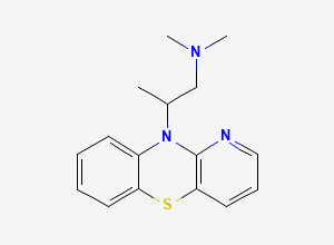 Two-dimensional chemical structure of N,N-dimethyl-2-pyrido[3,2-b][1,4]benzothiazin-10-ylpropan-1-amine