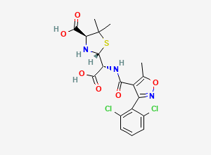 Two-dimensional chemical structure of Dicloxacillin EP Impurity A / Penicilloic acids of dicloxacillin, CAS 42947-69-3