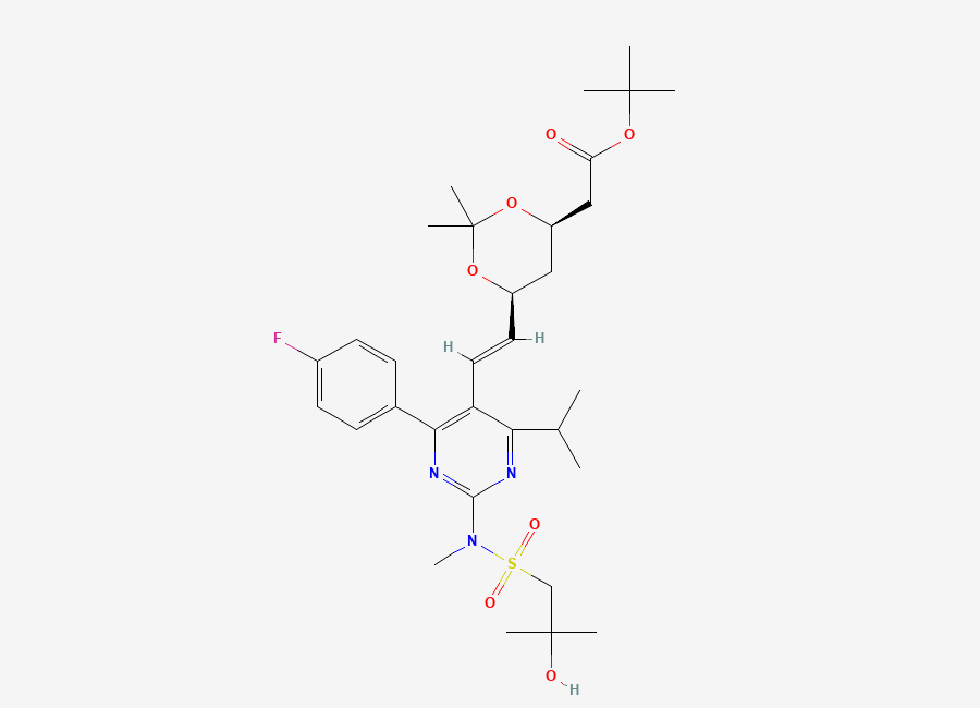 Two-dimensional chemical structure of Rosuvastatin Impurity 121, CAS 1714147-51-9