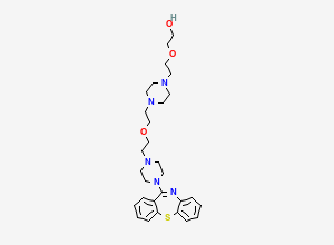 Two-dimensional chemical structure of Quetiapine EP Impurity N/ Quetiapine Dipiperazine Diether Impurity (free base), CAS 1800291-86-4