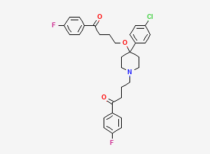 Two-dimensional chemical structure of N,O-Fluorophenylbutyryl Haloperidol, CAS 2733027-86-4