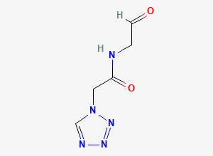 Two-dimensional chemical structure of N-(2-Oxoethyl)-1H-Tetrazole-1-Acetamide, CAS 1797135-60-4