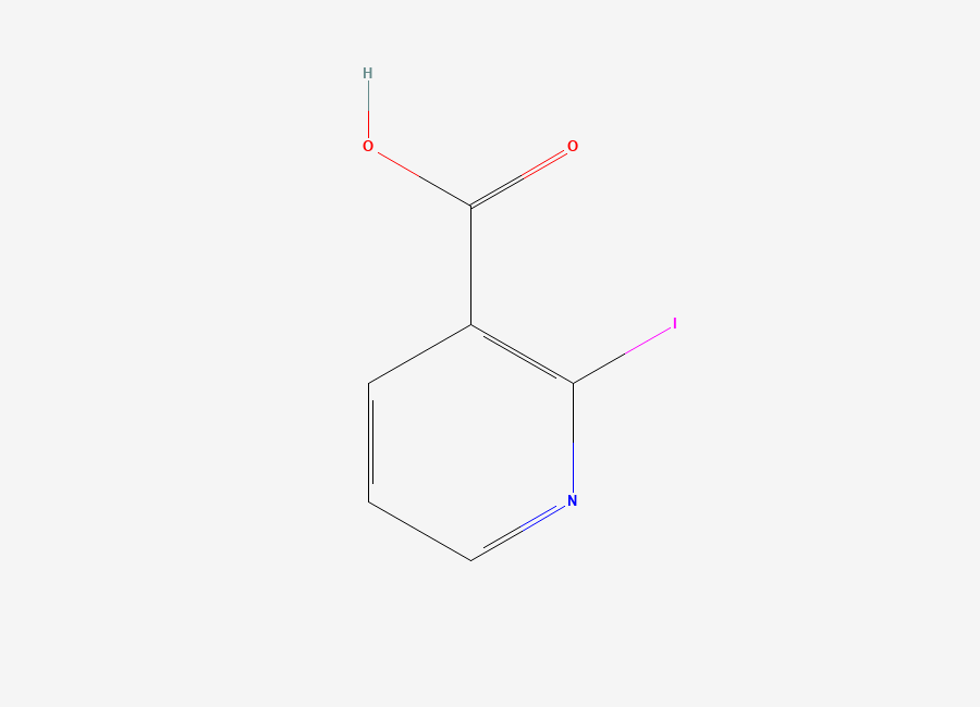 Two-dimensional chemical structure of 2-Iodopyridine-3-carboxylic acid