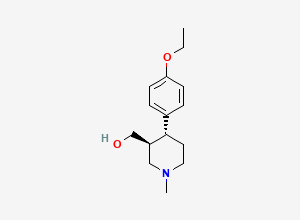 Two-dimensional chemical structure of [(3S,4R)-4-(4-ethoxyphenyl)-1-methylpiperidin-3-yl]methanol