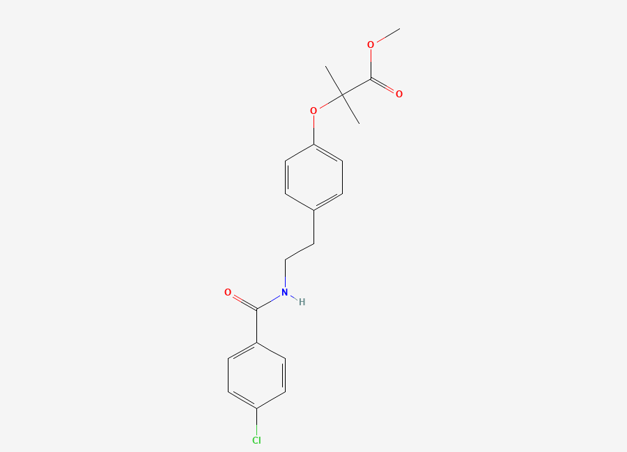 Two-dimensional chemical structure of Bezafibrate EP Impurity C, CAS 2157488-46-3