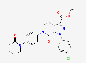 Two-dimensional chemical structure of Apixaban Impurity 109, CAS 2029205-62-5